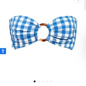NWT Montce Tori Blue gingham bikini top